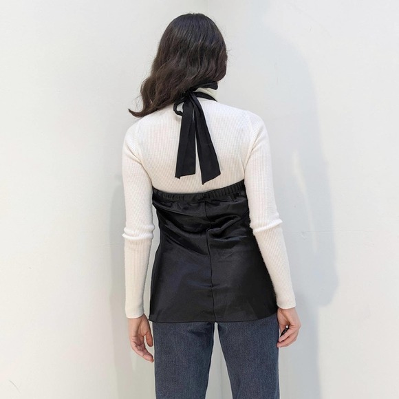 Lots of Love by Speechles Y2K Black Party Halter  Top M - Picture 3 of 5